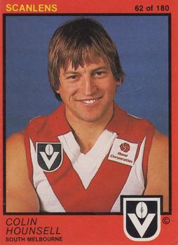 1982 Scanlens VFL #62 Colin Hounsell Front